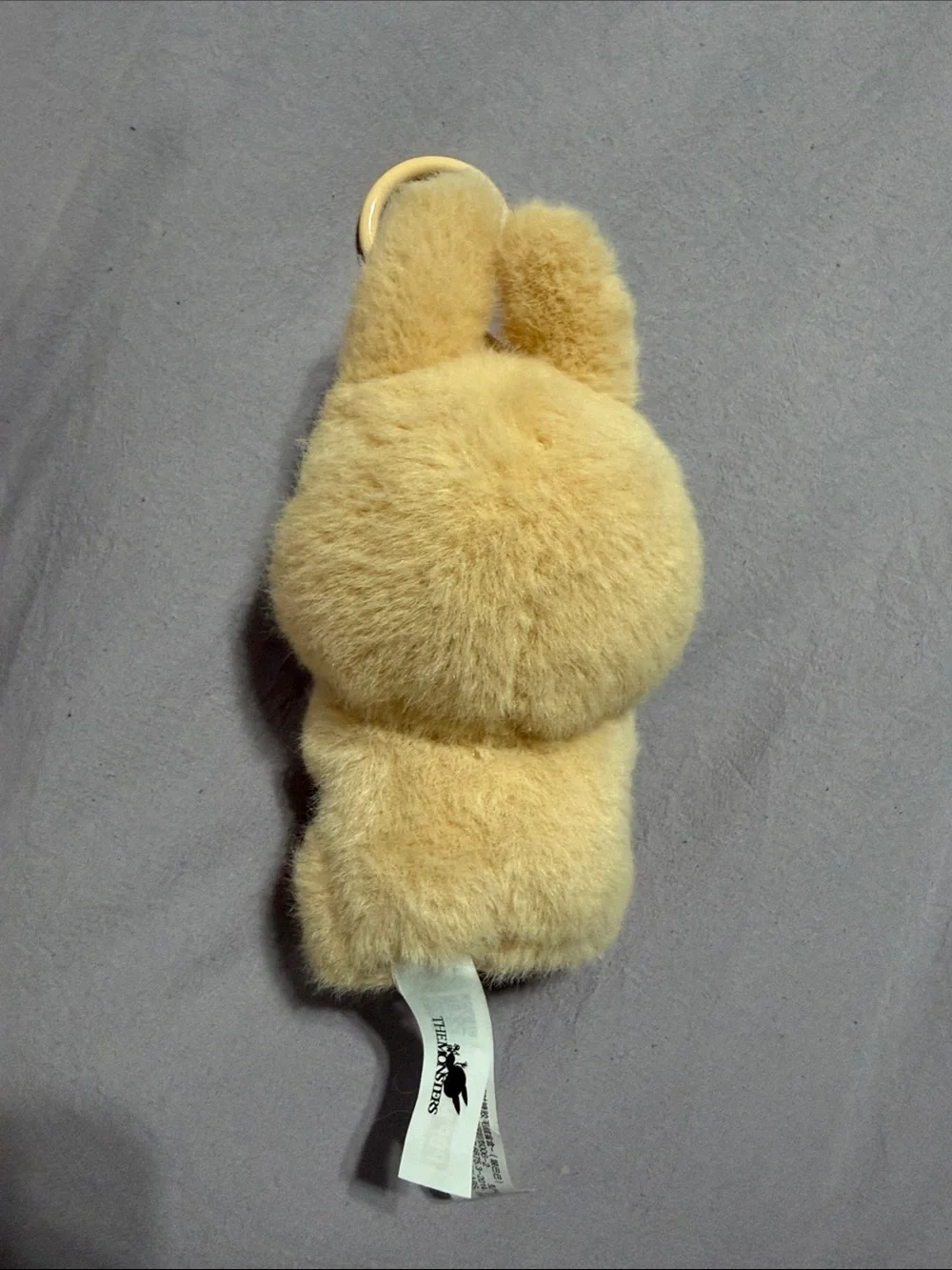 POPMART Labubu Plush Monster Doll Keychain - Beige Fluffy Character